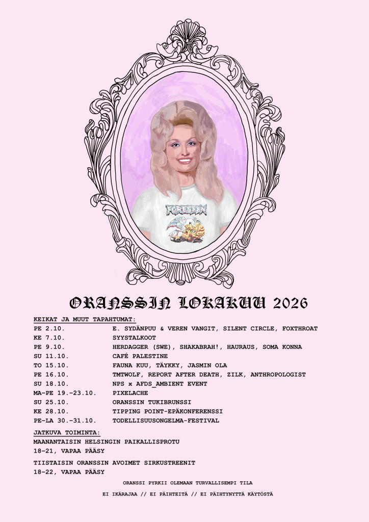 Tapahtumia Oranssilla lokakuussa 2026